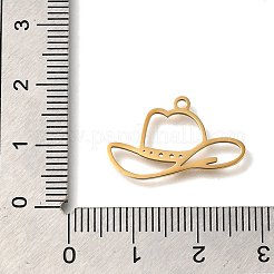 ステンレスペンダント201個  帽子チャーム  ゴールドカラー  12.5x22x1mm  穴：1.5mm&nbsp;STAS-R136-23G
