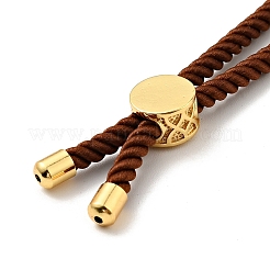 Half Finished Twisted Milan Rope Slider Bracelets&nbsp;FIND-G032-01G-18