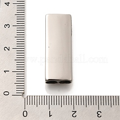 304ステンレススチールビーズ  長方形  ステンレス鋼色  29x11.5x5.5mm  穴：4.5x3.5mm&nbsp;STAS-G350-33P