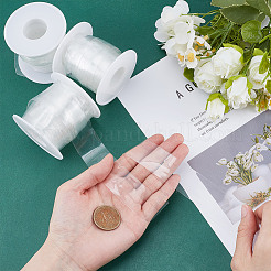 40ヤード、3サイズのフラットTPU弾性コード  ブラジャーの縫製用  プラスチック製の空のスプール付き  透明  12~25mm&nbsp;EW-NB0001-12