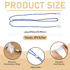 2Pcs Polyester Earphone Cord Straps&nbsp;HJEW-TAC0170