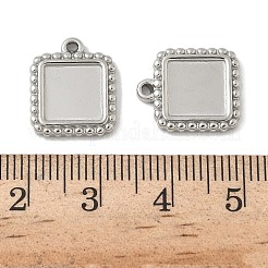 304 Stainless Steel Pendant Cabochon Settings&nbsp;STAS-D127-01P