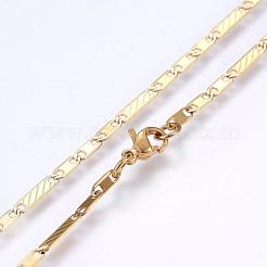 304ステンレススチールアンカーチェーンネックレス  ゴールドカラー  17.71インチ（45cm）  2.5mm&nbsp;NJEW-P223-06G