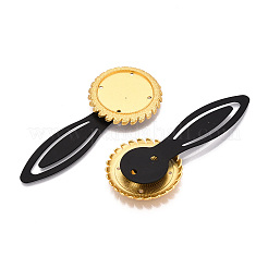 Alloy & Iron Bookmark Cabochon Settings&nbsp;PALLOY-N184-09G