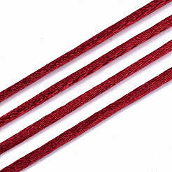 ポリエステル糸  サテンラテイルコード  暗赤色  2mm  約10 M /バンドル&nbsp;LS-OCOR-S124-08