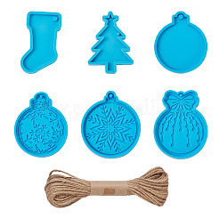 6Pcs Pendant Silicone Molds&nbsp;DIY-BG0001-60