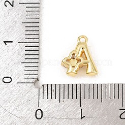 Brass Micro Pave Clear Cubic Zirconia Charms&nbsp;KK-Z151-18G-A