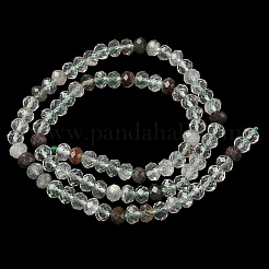 Natural Green Lodolite Quartz Bead Strands&nbsp;G-D344-A28