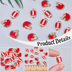 20Pcs 2 Styles Alloy Enamel Beads&nbsp;ENAM-SC0008-24B