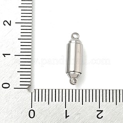 304ステンレススチール製マグネット留め具  カン付き  コラム  ステンレス鋼色  16x5mm  穴：1.2mm&nbsp;STAS-B104-01B-P