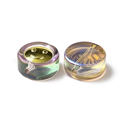 Transparent Spray Painted Glass Beads&nbsp;GLAA-I050-15A