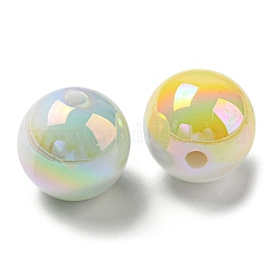 UV Plating Rainbow Iridescent Opaque Acrylic Beads&nbsp;X-MACR-D081-01