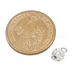 Round Polymer Clay Crystal Rhinestone Connector Charms&nbsp;PALLOY-JF04455
