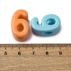 オペークアクリルヨーロピアンビーズ  大穴ビーズ  数6  ミックスカラー  22x13x12mm  穴：6mm  231個/ 500g&nbsp;OACR-S072-04H