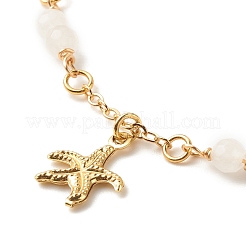 Natural Dyed White Jade Anklets for Women&nbsp;AJEW-AN00475-01