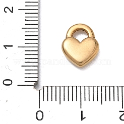 バレンタインデー 304 ステンレススチールチャーム  ハートチャーム  ゴールドカラー  11.5x9x3mm  穴：2.5x3mm&nbsp;SA-B007-05G-A