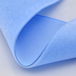 ギフトラッピングとイベントオーナメント用ポリエステルベルベットリボン  コーンフラワーブルー  1-1/2インチ（38mm）  約20ヤード/ロール（18.29メートル/ロール）&nbsp;SRIB-M001-38mm-336
