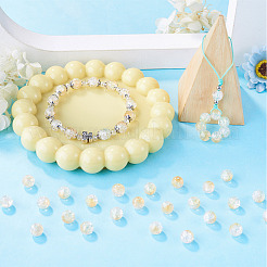 100Pcs Crackle Transparent Glass UV Reactive Beads&nbsp;GLAA-TA0004-28C