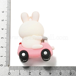 PVC 3D プラスチックペンダント  キーホルダーバッグ吊り下げ飾り  動物  兎  50x36x19.5mm  穴：2mm&nbsp;PVC-L002-05C