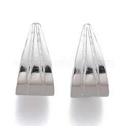 304ステンレススチールスナップオンベイル  銀  8x6x1.5~4.5mm  内径：5.5x5mm&nbsp;STAS-P249-07S