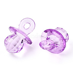 透明なアクリルパーツ  多面カット  NUK  ミックスカラー  40x27.5x25.5mm  穴：5x6.5mm  約65個/500g&nbsp;TACR-S133-030