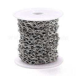 変色しにくい304ステンレススチールラダーチェーン  溶接されていない  スプールで  ステンレス鋼色  10.5x4.5x2mm&nbsp;CHS-C001-01P