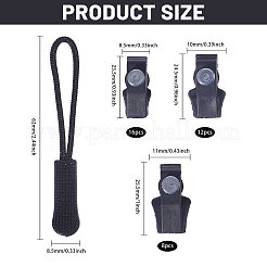 36 Sets 3 Styles Detachable Plastic & Metal Zipper Slider Puller&nbsp;FIND-CA0009-86