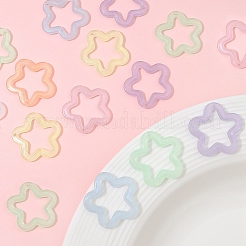 蓄光アクリルペンダント  暗闇で光る  星のチャーム  ランダムな色  30x30mm  穴：2mm  20個/袋&nbsp;PW-WG82081-08