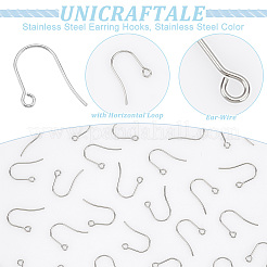 200Pcs 304 Stainless Steel Earring Hooks&nbsp;STAS-UN0058-59P