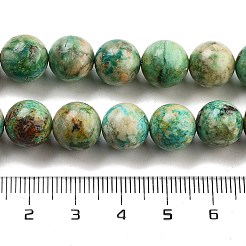 天然ペルーターコイズ（ジャスパー）ビーズ連売り  ラウンド  10mm  穴：1.2mm  約37個/連  15.35''（39センチメートル）&nbsp;G-Z062-A01-03