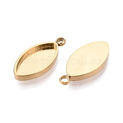 304 Stainless Steel Pendant Cabochon Component&nbsp;STAS-Q113-18A-G