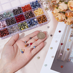750Pcs 15 Styles Mixed Gemstone Beads Sets&nbsp;G-UN0001-40