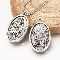 Tibetan Style Alloy Pendants&nbsp;TIBE-Q078-07AS-RS