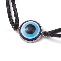 Blue Evil Eye Resin Link Bracelets for Women&nbsp;BJEW-JB10795