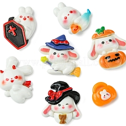 7Pcs 7 Styles Halloween Opaque Resin Decoden Cabochons&nbsp;CRES-FS0001-68
