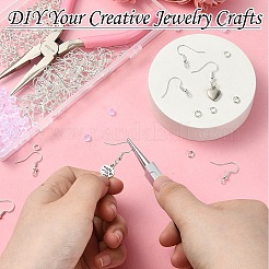 DIY ダングルイヤリングジュエリー検索キット  45#炭素鋼ジュエリープライヤーが含まれます  針ラジオペンチ  真鍮のピアスフック  オープン丸カンとプラスチック製イヤーナット  ミックスカラー  12.6x8.2x0.8cm&nbsp;DIY-YW0008-54