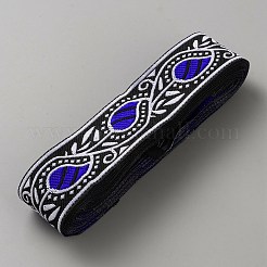 Polyester Jacquard Flower Ribbon&nbsp;OCOR-WH0100-05B