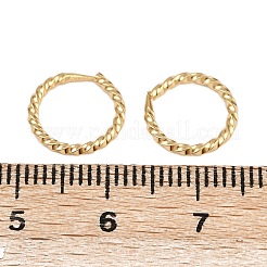 真鍮ツイストリングフープピアス  鉛フリー＆カドミウムフリー  24KGP本金メッキ  11x1mm&nbsp;EJEW-F378-01G