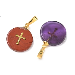 Natural Mixed Gemstone Pendants&nbsp;G-K385-16G