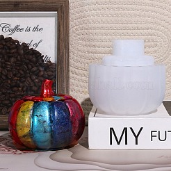 Diyストレージボックスシリコーン金型  レジン型  カボチャ  ホワイト  69~102x33~67mm&nbsp;DIY-G086-07