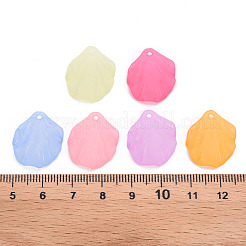 透明つや消しアクリルパーツ  花弁  ミックスカラー  19.5x16.5x4mm  穴：1.5mm&nbsp;MACR-S371-01A