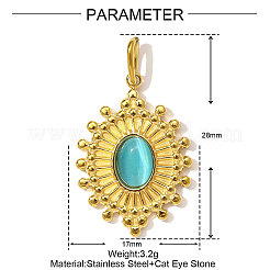 304 Stainless Steel Pendants&nbsp;CE-OY001-01G