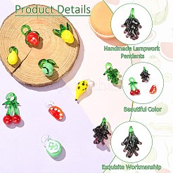 10Pcs 10 Styles Handmade Lampwork Pendants&nbsp;LAMP-CJ0002-70