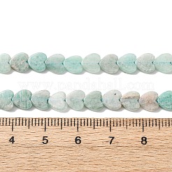 天然石アマゾナイトビーズ連売り  ハート  6~6.5x6~6.5x2mm  穴：0.5mm  約68~70個/連  15.08~15.55''（38.3~39.5センチメートル）&nbsp;G-M403-A53-02