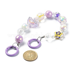 Acrylic Rainbow Beaded Mobile Straps&nbsp;HJEW-JM01055