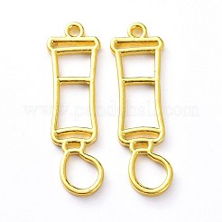 Painting Art Theme Alloy Open Back Bezal Pendants&nbsp;PALLOY-D200-01G