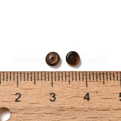 天然石タイガーアイビーズ  ロンデル  4.5x2.5mm  穴：1mm&nbsp;G-U008-01F