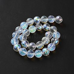 Transparent Electroplate Glass Beads Strands&nbsp;EGLA-N002-34E-H01