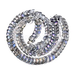 電気メッキガラスビーズセット  ムーン  ライトスチールブルー  9x14x7mm  穴：0.9mm  約99~101個/連  35.08~36.36''（89.1~90.9センチメートル）&nbsp;EGLA-T021-07I