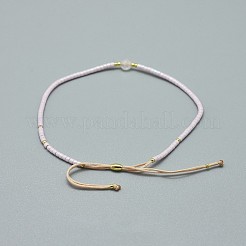 Adjustable Natural Rose Quartz Braided Bead Bracelets&nbsp;BJEW-F391-A01